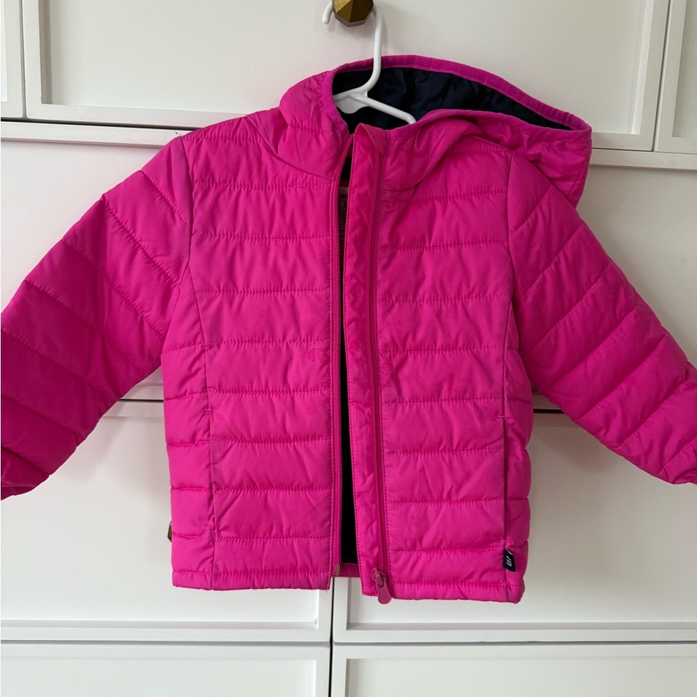 GAP Bright Pink Kids Puffer Jacket
